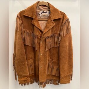 Schott Western Fringe Suede Jacket – Size 40, Excellent Condition